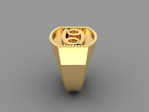 Cancer Man Ring Version 2 3D 프린트 모델