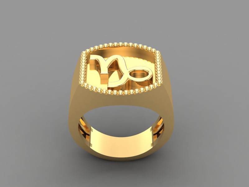 Capricom Man Ring Version 2 Modèles 3D en vedette .c4d .max .obj .3ds .fbx .stl .blend 
