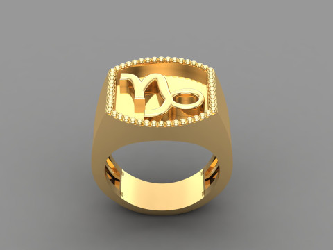 Capricom Man Ring Version 2 3D Baskı Modeli