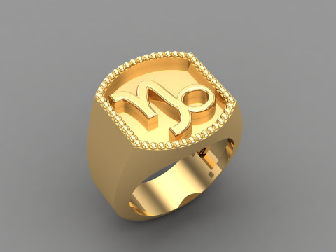 Capricom Man Ring Version 2 Modèles 3D en vedette