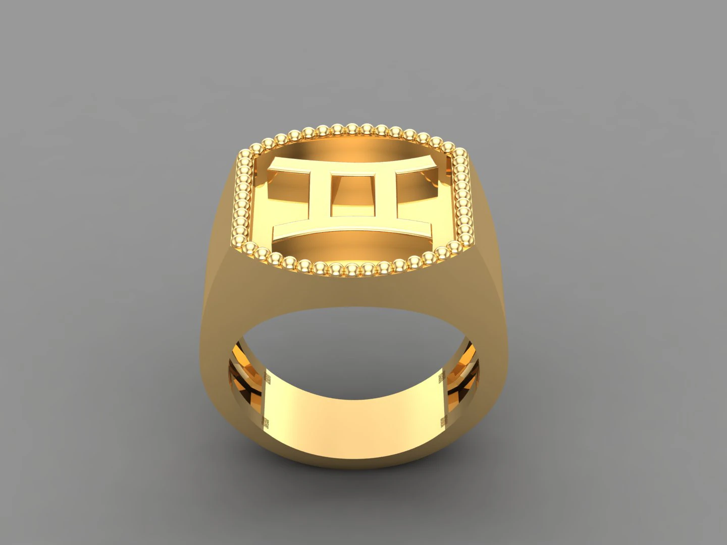 Gemini Man Ring Version 2 3D Print Model .c4d .max .obj .3ds .fbx .stl .blend 