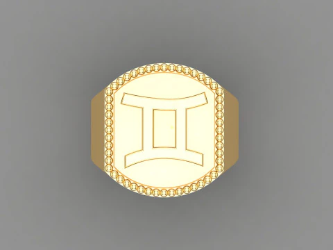 Gemini Man Ring Version 2 3D Print Model