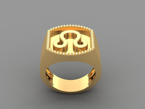 Leo Man Ring Version 2 Modelo de Impressão 3D