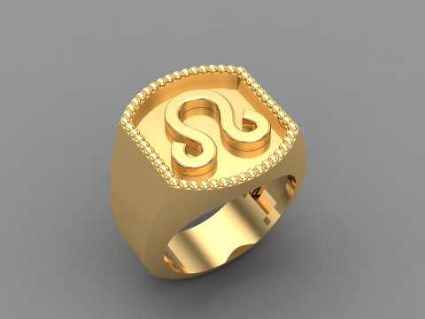 Leo Man Ring Version 2 3D Print Model