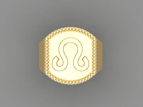 Leo Man Ring Version 2 3D Print Model