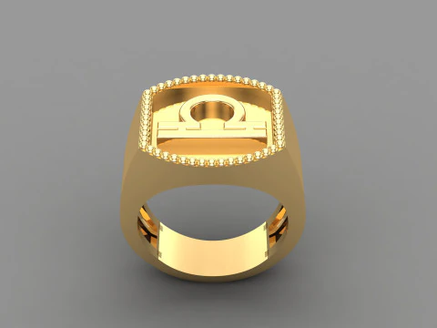 Libra Man Ring Version 2 3D Print Model