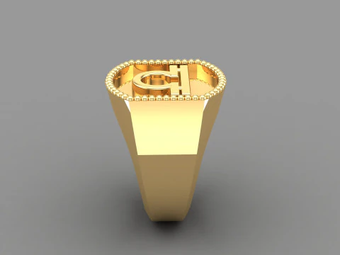 Anel do Homem de Libra Vers&atilde;o 2 Modelo de Impressão 3D