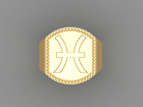 Pisces Man Ring Version 2 Modelo de Impressão 3D