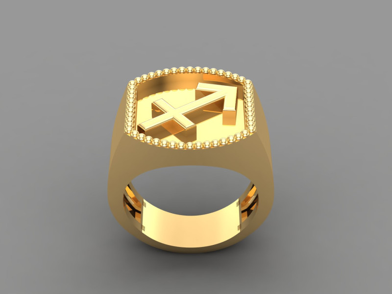 Sagittarius Man Ring Version 2 Modèles 3D en vedette .c4d .max .obj .3ds .fbx .stl .blend 