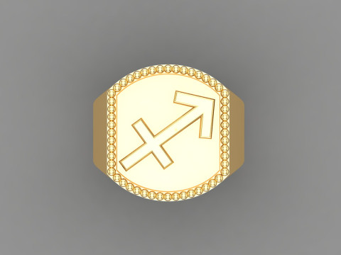 Sagittarius Man Ring Version 2 Modèles 3D en vedette