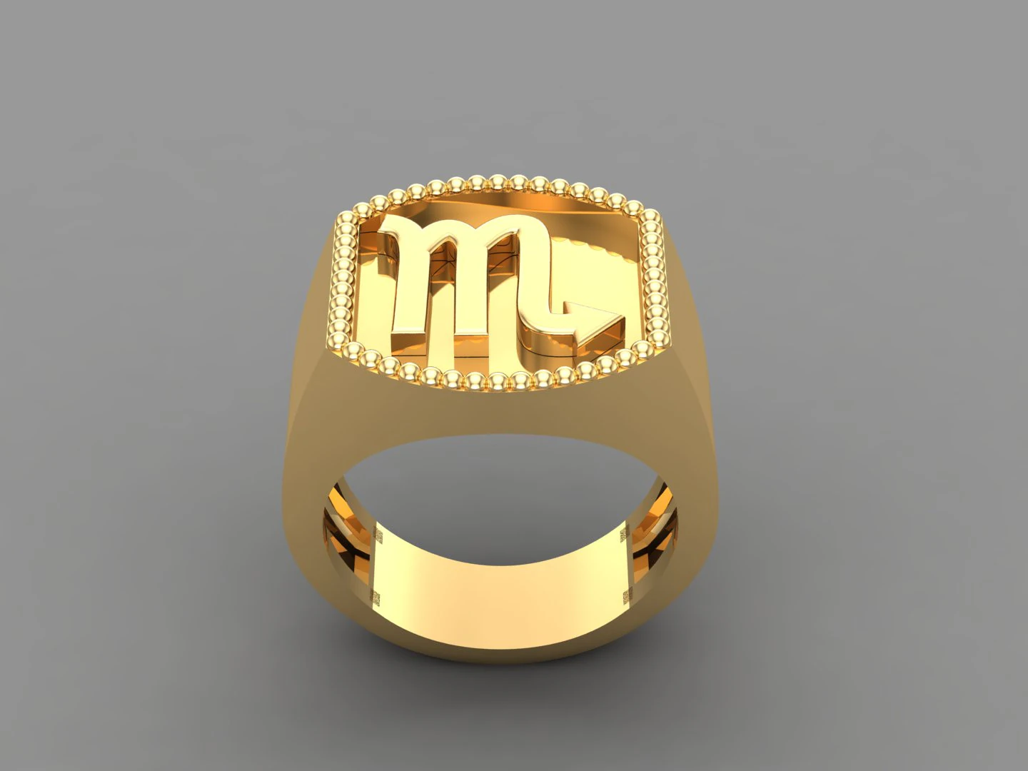 Scorpio Man Ring Version 2 3D Print Model .c4d .max .obj .3ds .fbx .stl .blend 