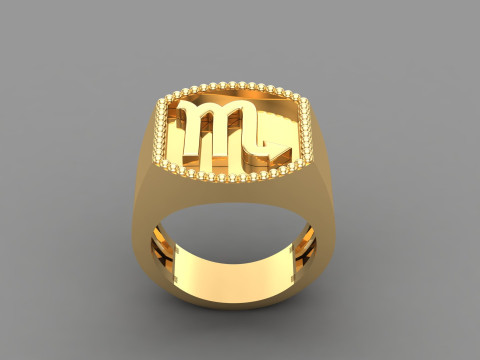 Scorpio Man Ring Version 2 3D Print Model