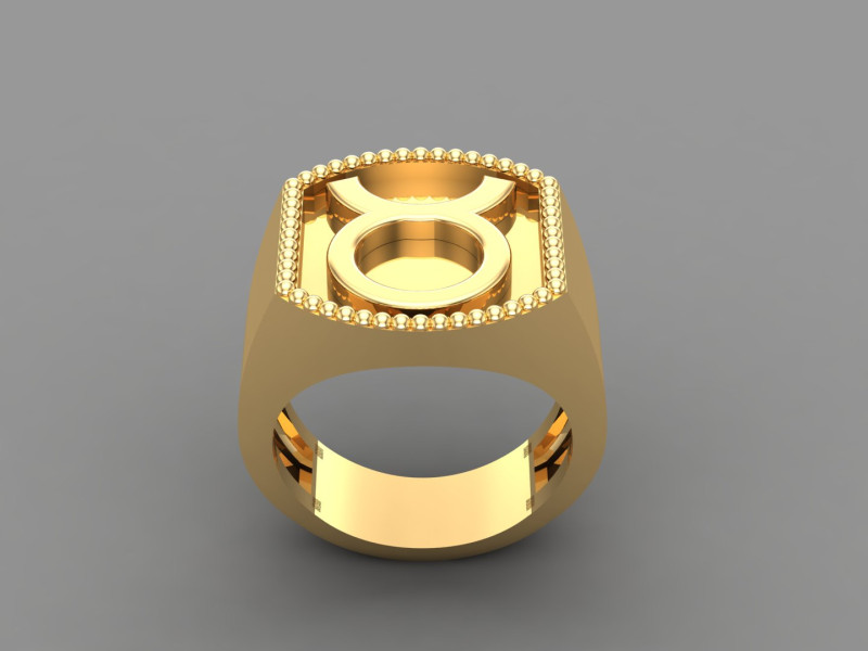 Taurus Man Ring Version 2 3D printmodel .c4d .max .obj .3ds .fbx .stl .blend