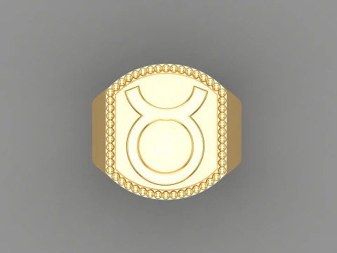 Taurus Man Ring Version 2 3D Print Model