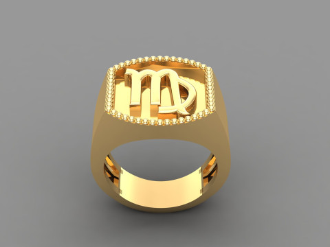 Virgo Man Ring Version 2 3D प्रिंट मॉडल