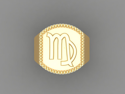 Virgo Man Ring Version 2 3D प्रिंट मॉडल