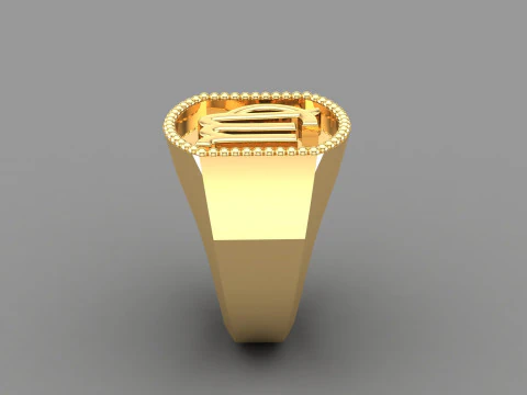 Virgo Man Ring Version 2 3D Print Model
