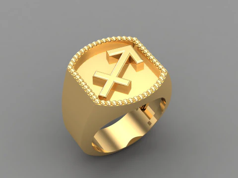 12 Zodiac Man Ring Version 2 Album Ready for Print 3D Print Model
