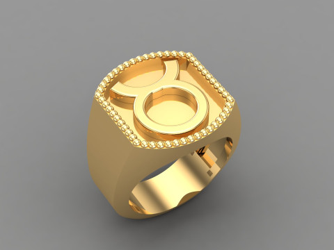 12 Zodiac Man Ring Version 2 Album Ready for Print 3D Print Model