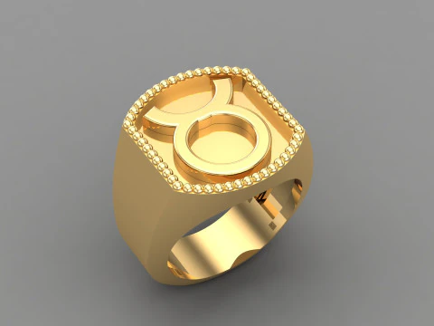 12 Zodiac Man Ring Version 2 Album Ready for Print 3D Print Model
