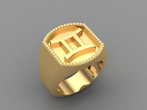 12 Zodiac Man Ring Version 2 Album Ready for Print 3D Print Model