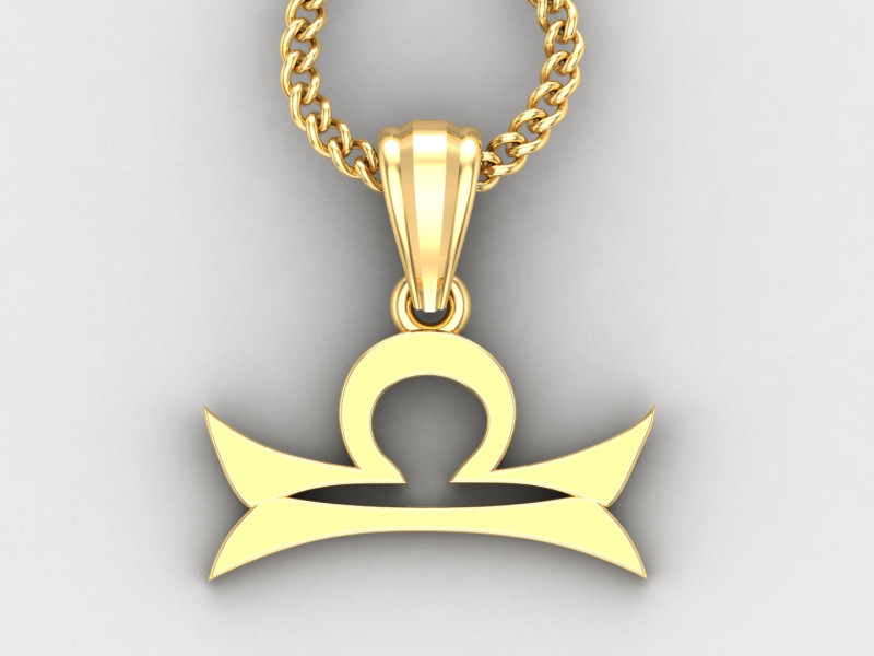 Libra Light Gold Pendant Version 5 Modelo de Impressão 3D .c4d .max .obj .3ds .fbx .stl .blend 