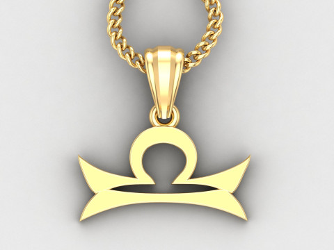 Libra Light Gold Pendant Version 5 Modèles 3D en vedette