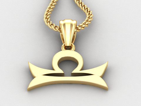 Libra Light Gold Pendant Version 5 Modelo de Impressão 3D