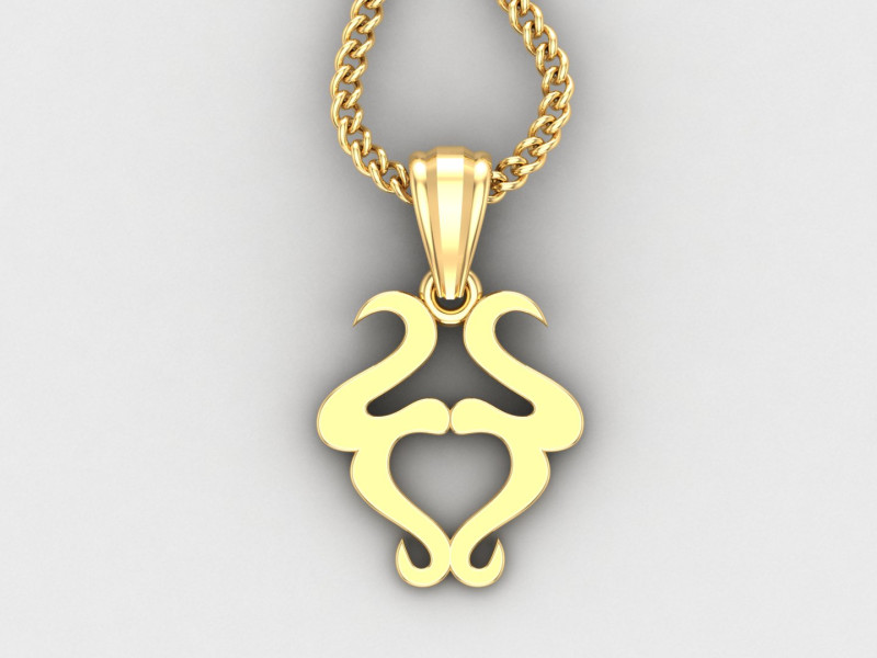 Taurus Light Gold Pendant Version 5 Modèles 3D en vedette .c4d .max .obj .3ds .fbx .stl .blend