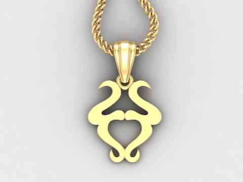 Taurus Light Gold Pendant Version 5 3D-Druckmodell