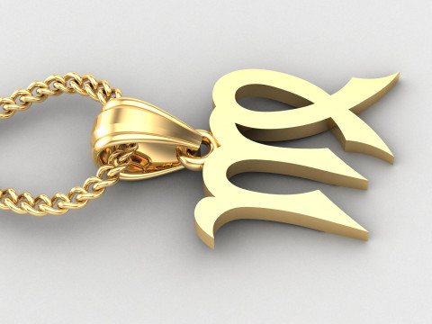 Virgo Light Gold Pendant Version 5 3D Принт Модель