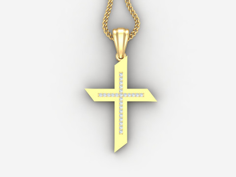Cross Pendant Jesus Christ4CP001 3D Baskı Modeli