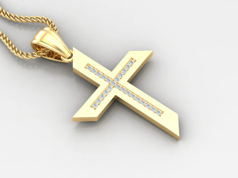 Cross Pendant Jesus Christ4CP001 3D Print Model