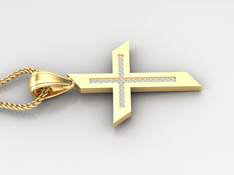 Cross Pendant Jesus Christ4CP001 3D Print Model