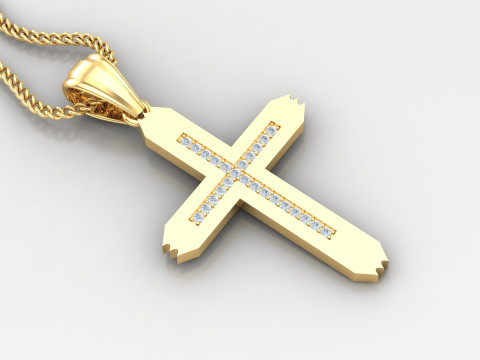 Cross Pendant Jesus Christ4CP002 3D Baskı Modeli