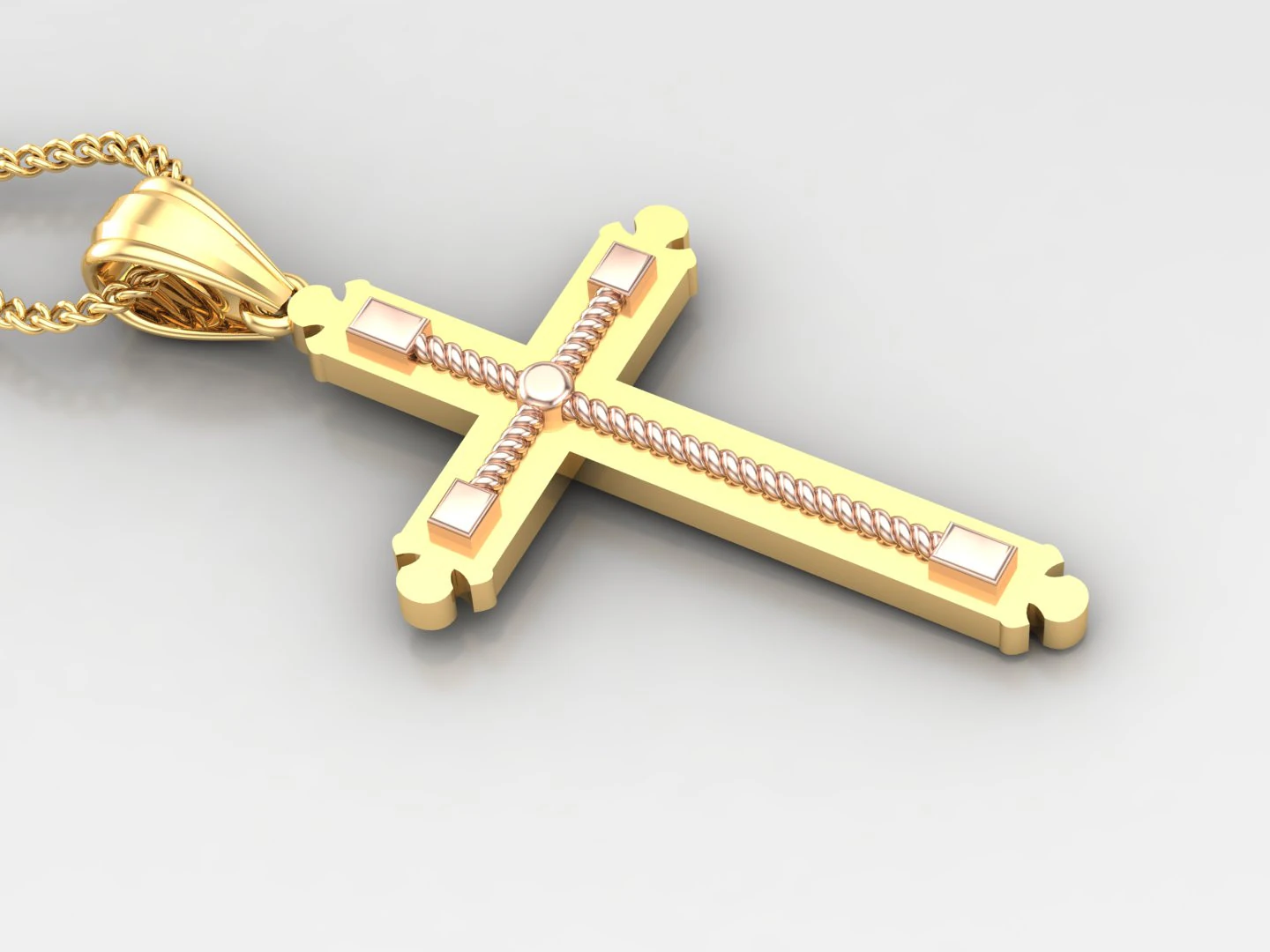 Cross Pendant Jesus Christ4CP003 3D Print Model .c4d .max .obj .3ds .fbx .stl .blend