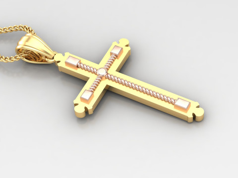 Cross Pendant Jesus Christ4CP003 3D 打印模型