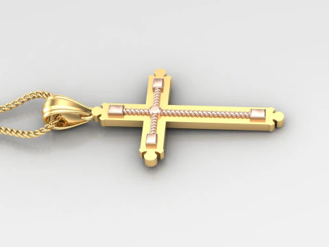 Cross Pendant Jesus Christ4CP003 3D Print Model