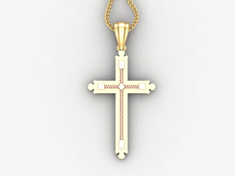 Cross Pendant Jesus Christ4CP003 3D Print Model