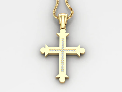 Cross Pendant Jesus Christ4CP004 3D Print Model
