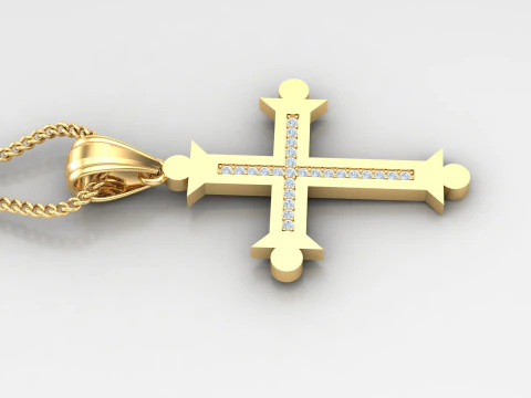 Cross Pendant Jesus Christ4CP004 3D Print Model