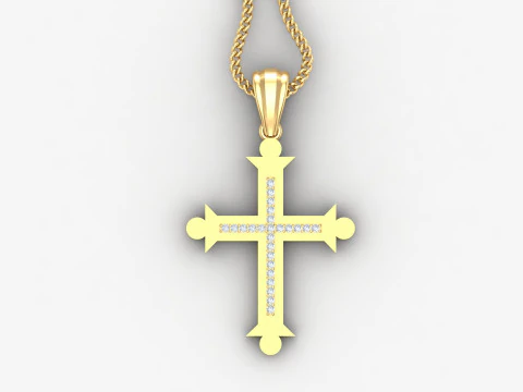 Cross Pendant Jesus Christ4CP004 3D Print Model