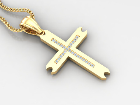 Cross Pendant Jesus Christ4CP005 3D Print Model