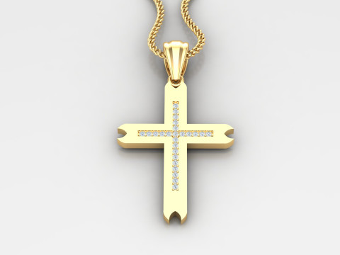 Cross Pendant Jesus Christ4CP005 Modello di stampa 3D