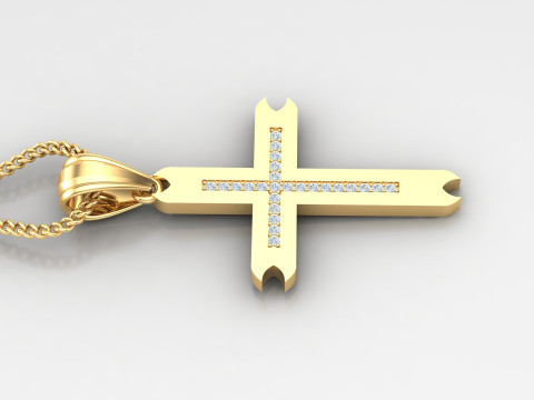 Cross Pendant Jesus Christ4CP005 Modello di stampa 3D