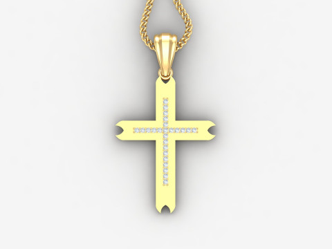 Cross Pendant Jesus Christ4CP005 Modello di stampa 3D