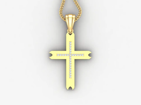 Cross Pendant Jesus Christ4CP005 3D Print Model