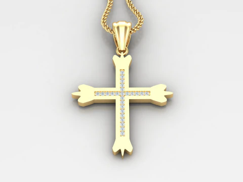 Cross Pendant Jesus Christ4CP006 3D Print Model