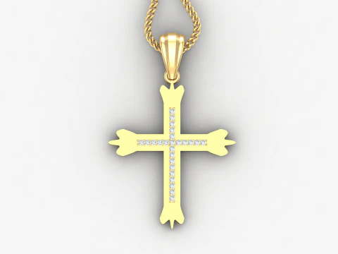 Cross Pendant Jesus Christ4CP006 3D Print Model