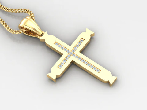 Cross Pendant Jesus Christ4CP007 3D Print Model